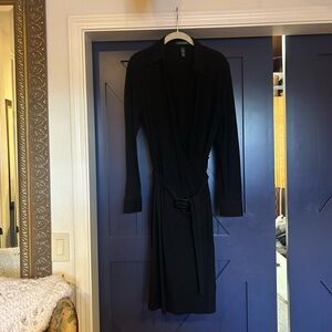 Elegant Black Wrap Dress